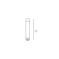 Molto Luce Skinnesystem > Loftsbeslag til Volare-skinne 7,1 cm sort