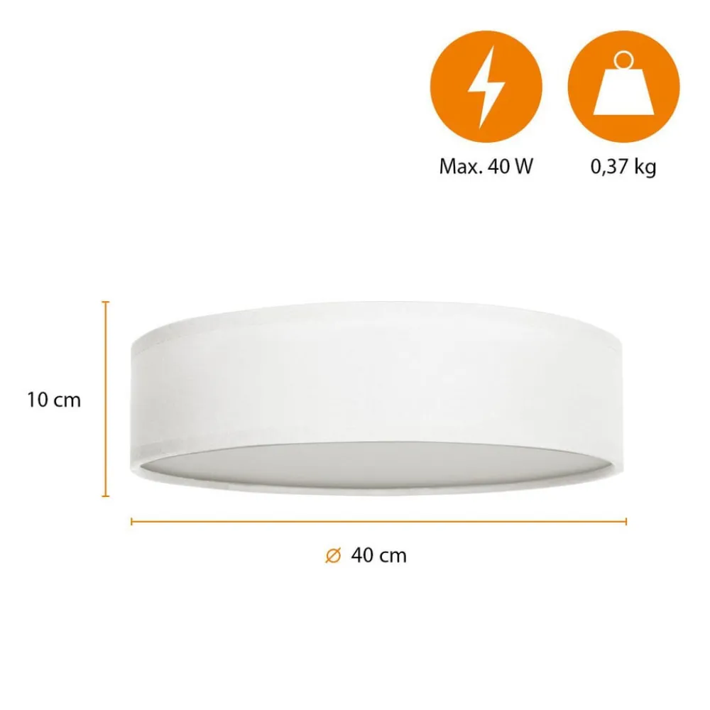 Smartwares Loftlamper|Pendellamper > Loftslampe Ceiling Dream, Ø 40 cm, tekstil, hvid