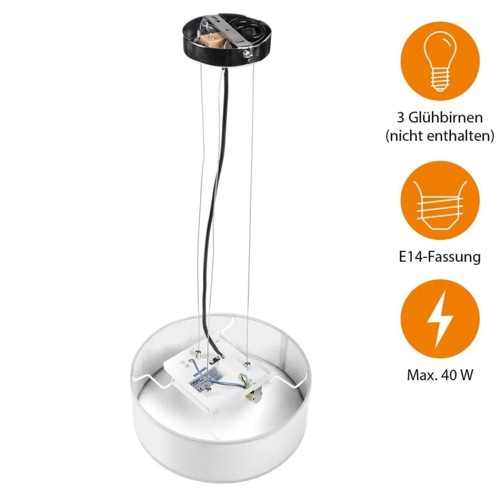 Smartwares Loftlamper|Pendellamper > Loftslampe Ceiling Dream, Ø 40 cm, tekstil, hvid