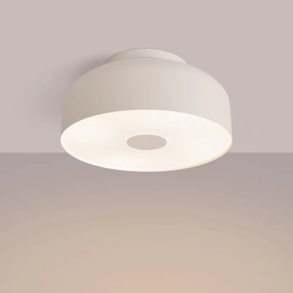 Loftlamper|Loftlamper ^ SOLLUX LIGHTING Loftslampe CLARO, beige, Ø 30 cm, metal, 4 x E27