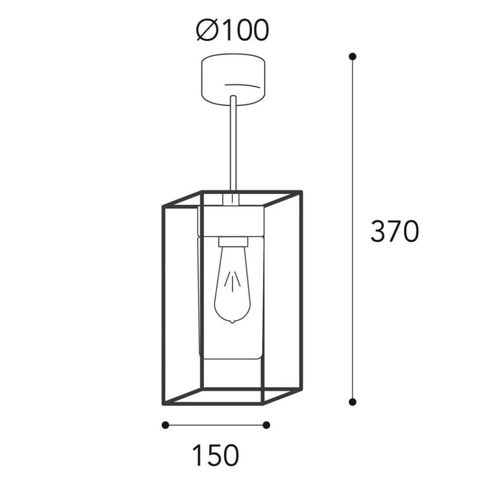 Udendørs Loftlamper ^ Moretti Luce Loftslampe Cubic³ 3367 messing antik/klar