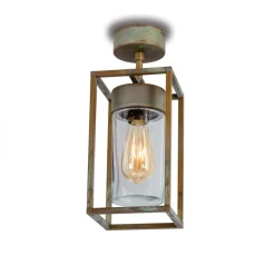 Udendørs Loftlamper ^ Moretti Luce Loftslampe Cubic³ 3367 messing antik/klar