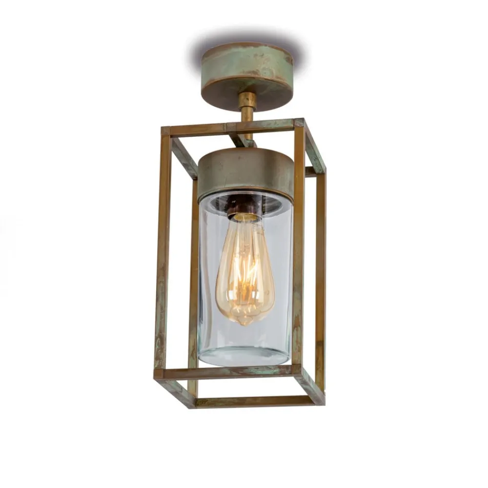 Udendørs Loftlamper ^ Moretti Luce Loftslampe Cubic³ 3367 messing antik/klar