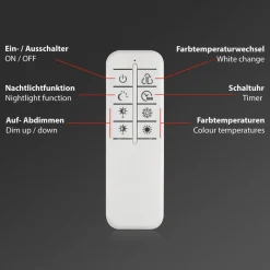 Arbejdsrum/Kontor|Loftlamper ^ Briloner Loftslampe Frame CCT, fjernbetjening, sort/træ