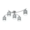 Loftlamper ^ Trio Lighting Loftslampe Garda - 5 lys med grå skærme
