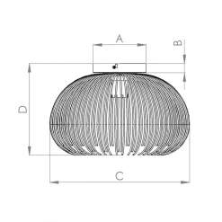 EGLO Loftlamper > Loftslampe Venezuela, skærm lavet af gyldne stænger