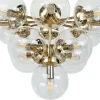 Domiluce Loftlamper|Loftlamper > Loftslampe Zumba, glas/metal, guld/klar, 13-flammet