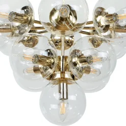 Domiluce Loftlamper|Loftlamper > Loftslampe Zumba, glas/metal, guld/klar, 13-flammet