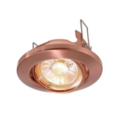 Indbygningsspots|Spotlights ^ Deko-Light Loftsmonteret ring GU10 uden pære, kobber
