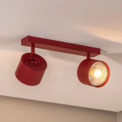 Argon Loftlamper|Loftlamper > Loftspot Chloe justerbar med 2 lyskilder, rød