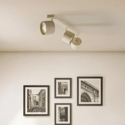 Loftlamper|Loftlamper ^ Argon Loftspot Chloe justerbar med 3 lyskilder, beige