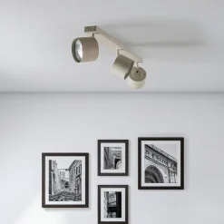 Loftlamper|Loftlamper ^ Argon Loftspot Chloe justerbar med 3 lyskilder, beige