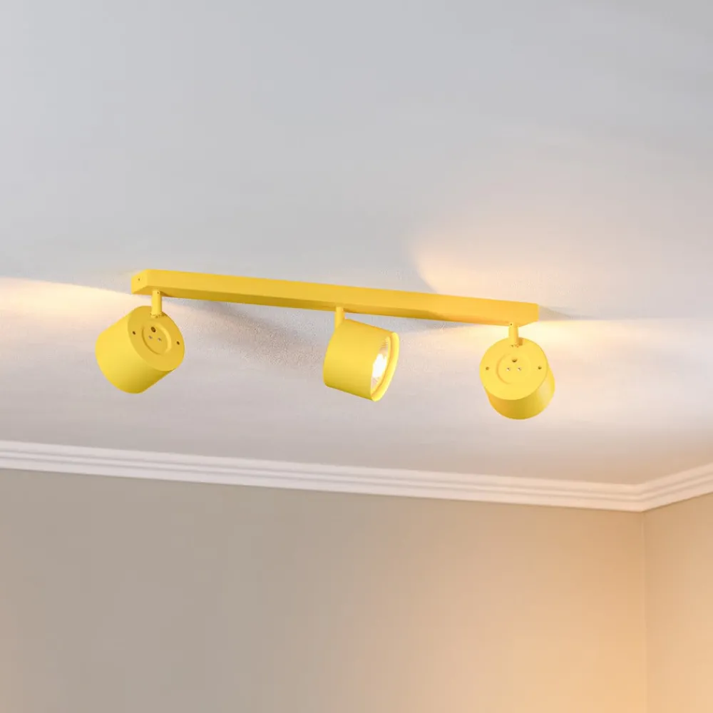 Loftlamper|Loftlamper ^ Argon Loftspot Chloe justerbar med 3 lyskilder, gul