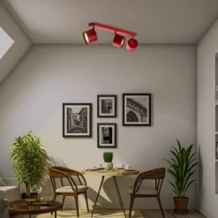 Argon Gang|Loftlamper > Loftspot Chloe justerbar med 3 lyskilder, rød