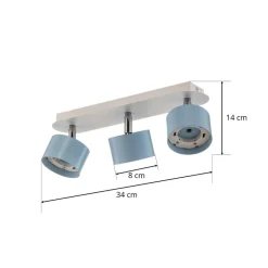 Eko-Light Loftlamper|Loftlamper > Loftspot Cloudy med 3 lyskilder, blå