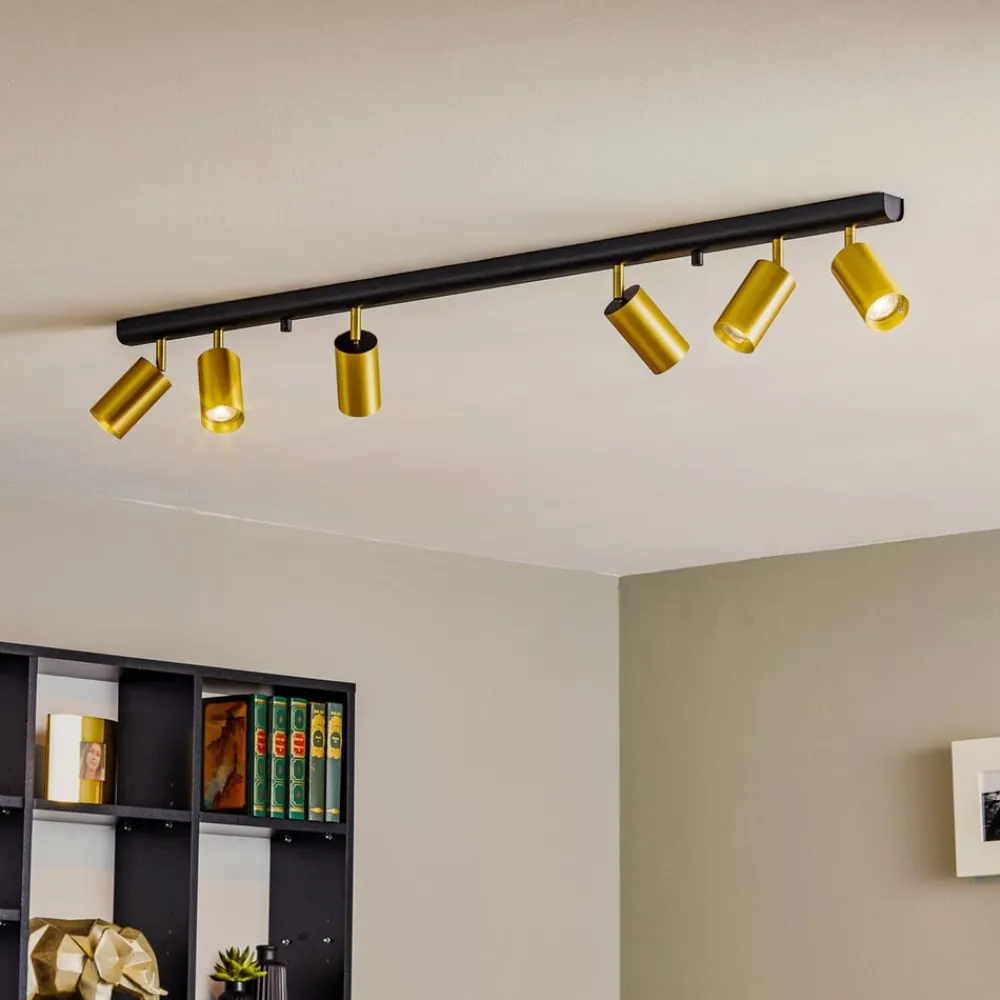 Nowodvorski Lighting Gang|Loftlamper > Loftspot Eye Spot 6 lyskilder, sort/messing