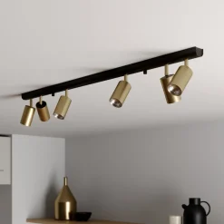 Nowodvorski Lighting Gang|Loftlamper > Loftspot Eye Spot 6 lyskilder, sort/messing