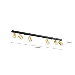 Nowodvorski Lighting Gang|Loftlamper > Loftspot Eye Spot 6 lyskilder, sort/messing