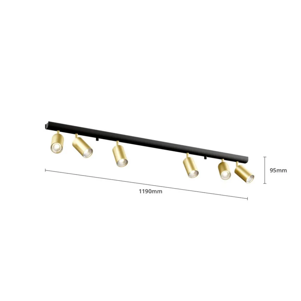 Nowodvorski Lighting Gang|Loftlamper > Loftspot Eye Spot 6 lyskilder, sort/messing