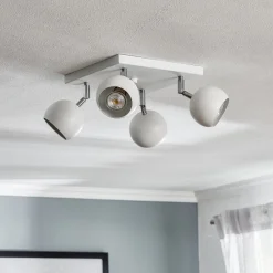 SOLLUX LIGHTING Loftlamper|Spotlights > Loftspot Flame, hvid, 4 lyskilder, firkantet