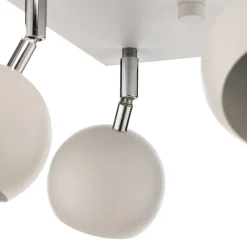 SOLLUX LIGHTING Loftlamper|Spotlights > Loftspot Flame, hvid, 4 lyskilder, firkantet