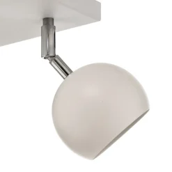SOLLUX LIGHTING Loftlamper|Spotlights > Loftspot Flame, hvid, 4 lyskilder, firkantet