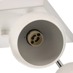 SOLLUX LIGHTING Loftlamper|Spotlights > Loftspot Flame, hvid, 4 lyskilder, firkantet