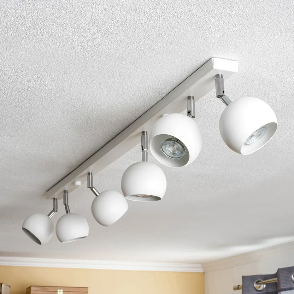 Loftlamper|Spotlights ^ SOLLUX LIGHTING Loftspot Flame, hvid, 6 lyskilder