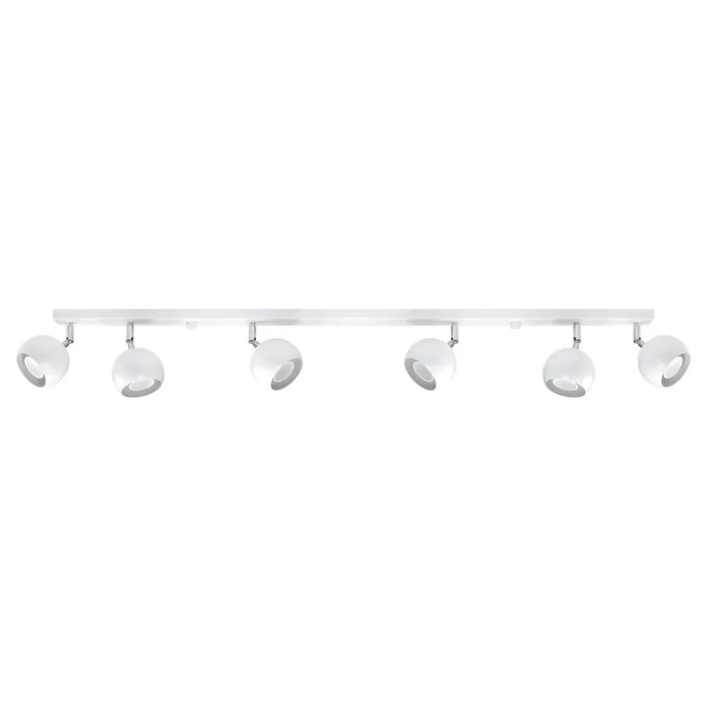 Loftlamper|Spotlights ^ SOLLUX LIGHTING Loftspot Flame, hvid, 6 lyskilder