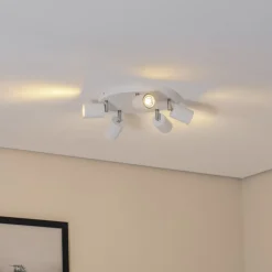 Luminex Loftlamper|Pendellamper > Loftspot Fun, hvid, Ø 30 cm, justerbar, GU10