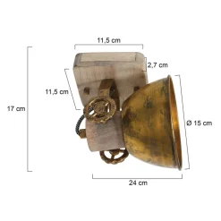 Steinhauer Gang|Loftlamper > Loftspot Gearwood, 1 lyskilde bronze
