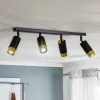 EMIBIG LIGHTING Loftlamper|Spotlights > Loftspot Kumo sort/guld med 4 lyskilder