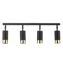 EMIBIG LIGHTING Loftlamper|Spotlights > Loftspot Kumo sort/guld med 4 lyskilder