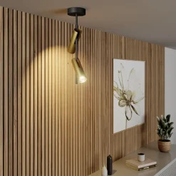 SIGMA Spotlights > Loftspot Leda 2, 2 lyskilder, sort-guld