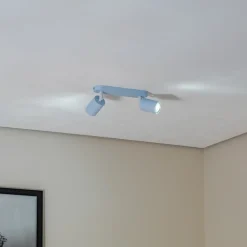 TK Lighting Loftlamper|Spotlights > Loftspot Livia, lyseblå, 35 cm, 2 lyskilder, metal, GU10