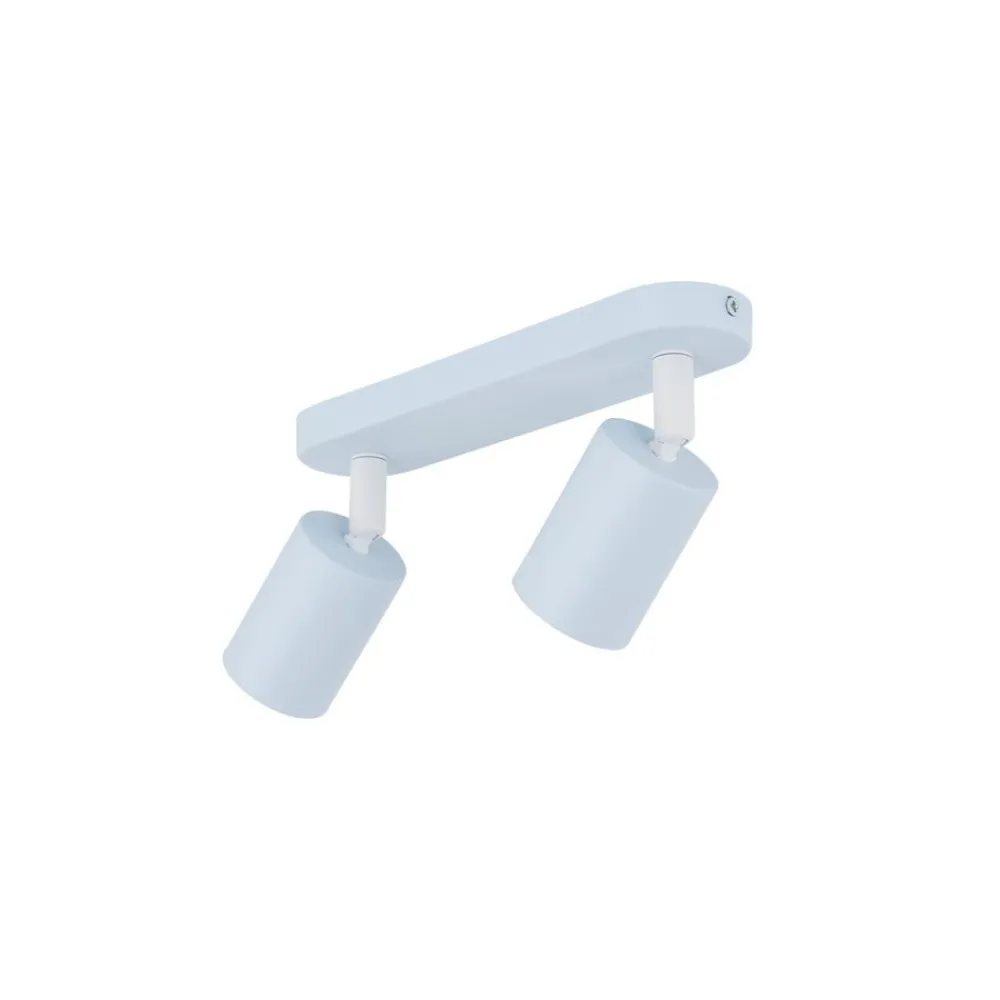 TK Lighting Loftlamper|Spotlights > Loftspot Livia, lyseblå, 35 cm, 2 lyskilder, metal, GU10