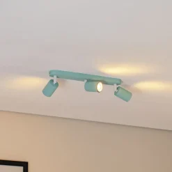 Loftlamper|Spotlights ^ TK Lighting Loftspot Livia, mintgrøn, 52 cm, 3 lyskilder, metal, GU10