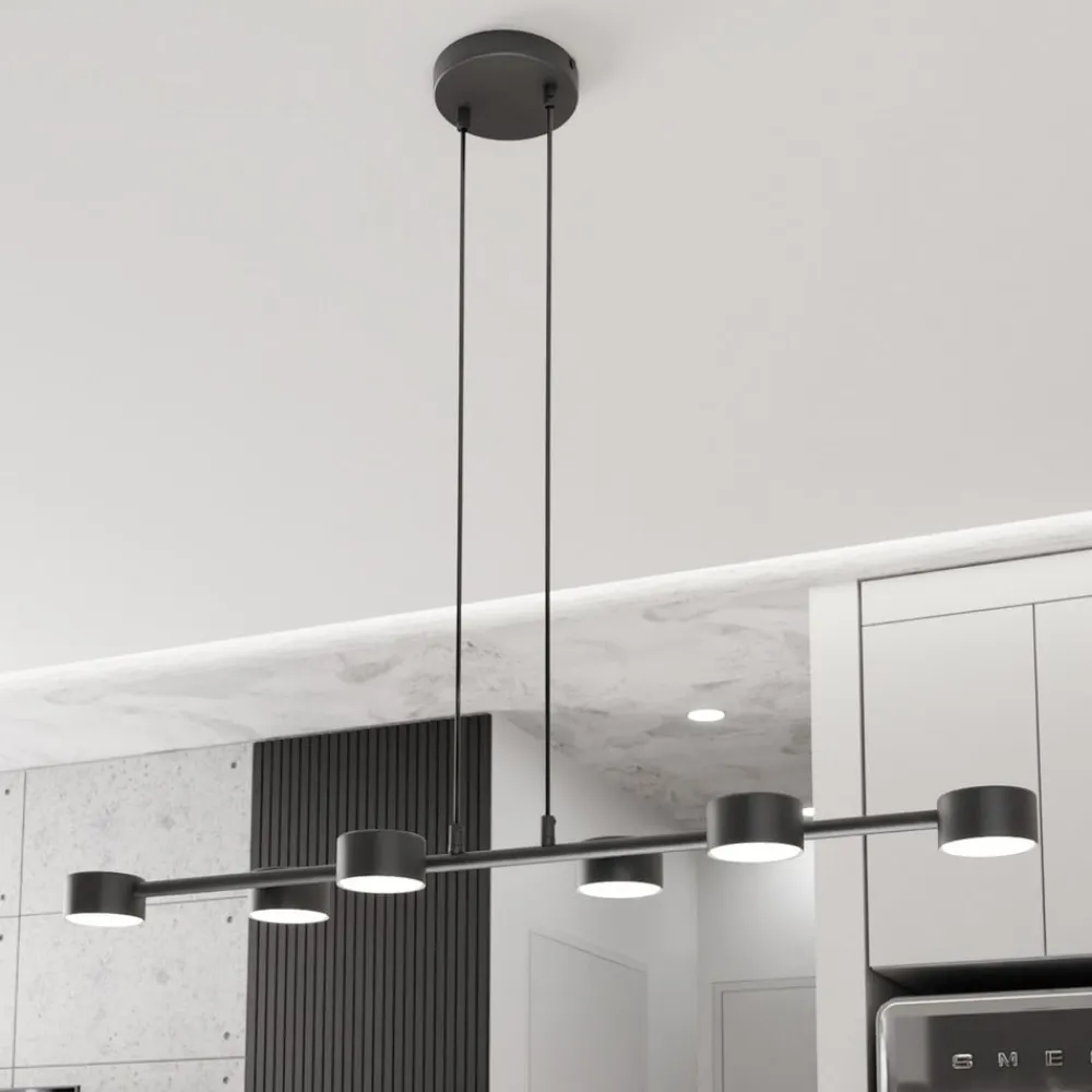 EMIBIG LIGHTING Loftlamper|Loftlamper > Loftspot, Megara, længde 80 cm, metal, 6 lyskilder.
