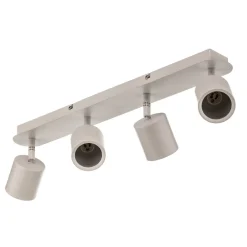 Loftlamper|Spotlights ^ Luminex Loftspot Modo i stål, hvid, 4 lyskilder