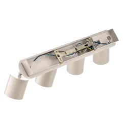 Loftlamper|Spotlights ^ Luminex Loftspot Modo i stål, hvid, 4 lyskilder