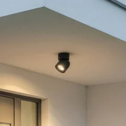 Nowodvorski Lighting Udendørs Loftlamper|Udendørs Spot > Loftspot Oscar, sort, aluminium, højde 13,5 cm, GU10