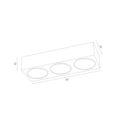 Argon Loftlamper|Loftlamper > Loftspot Ronda, 3 lyskilder, hvid