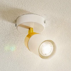 Luminex Loftlamper|Spotlights > Loftspot Rondo hvid/guld, 1 lyskilde