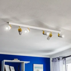 Luminex Loftlamper|Spotlights > Loftspot Rondo hvid/guld 6 lyskilder