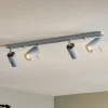 SOLLUX LIGHTING Loftlamper > Loftspot Round, grå, 4 lyskilder lineær