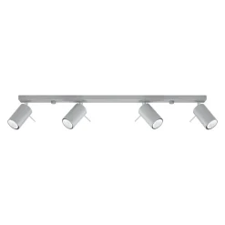 SOLLUX LIGHTING Loftlamper > Loftspot Round, grå, 4 lyskilder lineær