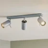 SOLLUX LIGHTING Loftlamper|Loftlamper > Loftspot Round, grå, 3 lyskilder lineær
