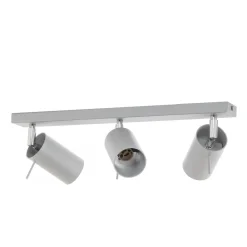 SOLLUX LIGHTING Loftlamper|Loftlamper > Loftspot Round, grå, 3 lyskilder lineær