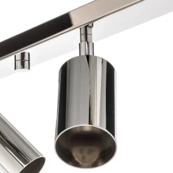 Loftlamper|Spotlights ^ SOLLUX LIGHTING Loftspot Round, krom, 6 lyskilder lineær