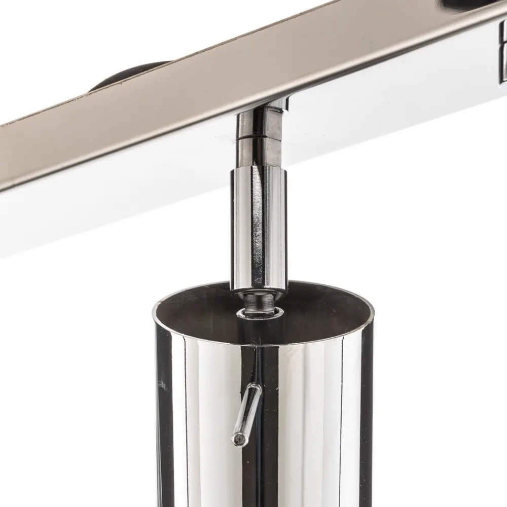 Loftlamper|Spotlights ^ SOLLUX LIGHTING Loftspot Round, krom, 6 lyskilder lineær